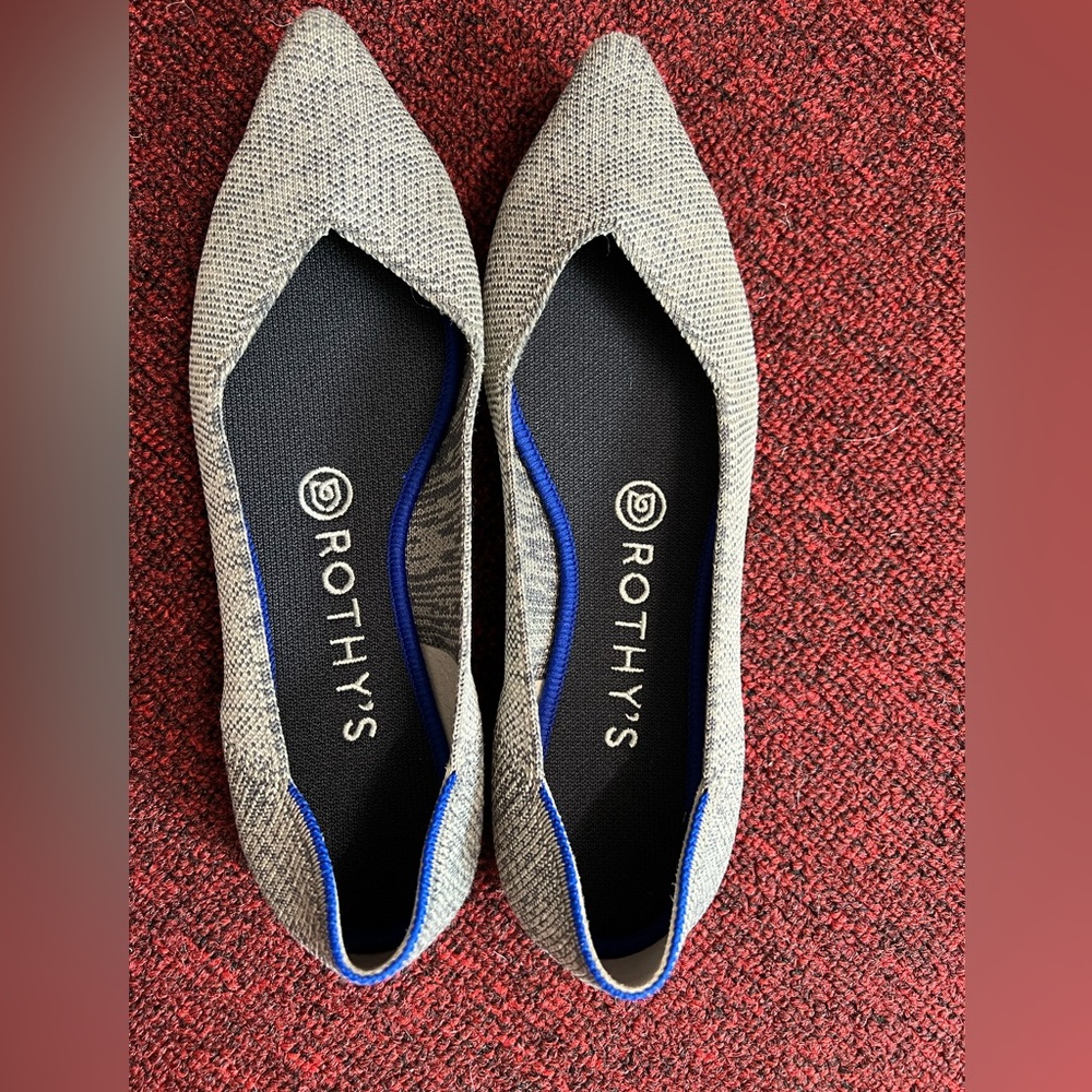Rothy’s The Point Gray Flats Women’s Sz 7.5